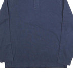 CALVIN KLEIN Mens Blue 1/4 Zip L Cotton Blend Sweatshirt Pullover