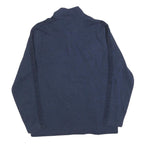 CALVIN KLEIN Mens Blue 1/4 Zip L Cotton Blend Sweatshirt Pullover