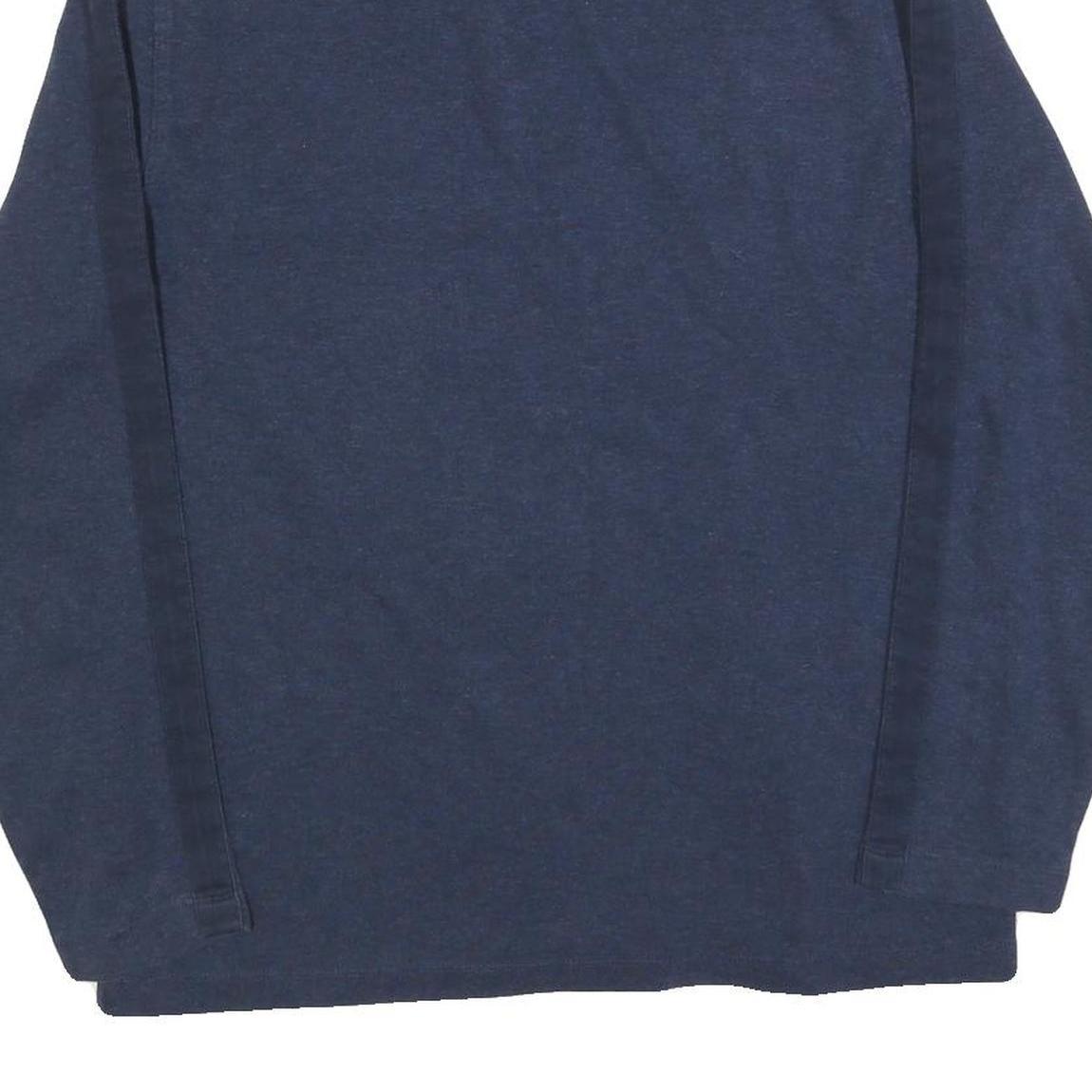 CALVIN KLEIN Mens Blue 1/4 Zip L Cotton Blend Sweatshirt Pullover