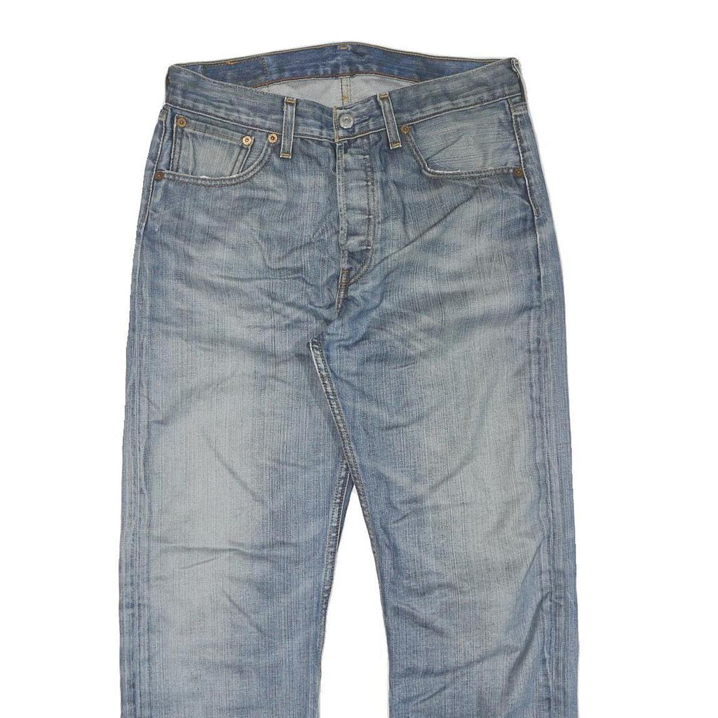 LEVI'S 501 Mens Jeans Blue Regular Straight Denim Light W32 L26 Classic Fit