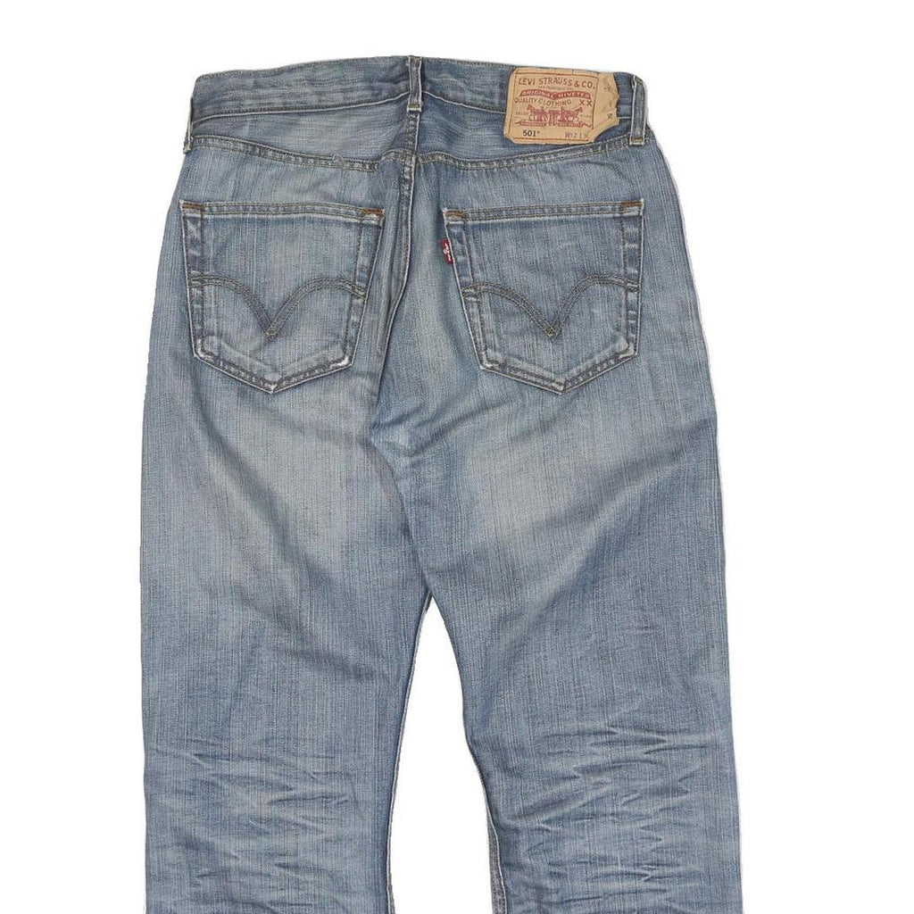 LEVI'S 501 Mens Jeans Blue Regular Straight Denim Light W32 L26 Classic Fit