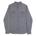 LEE Mens Grey Shirt XL Cotton Classic Long Sleeve Button Pocket