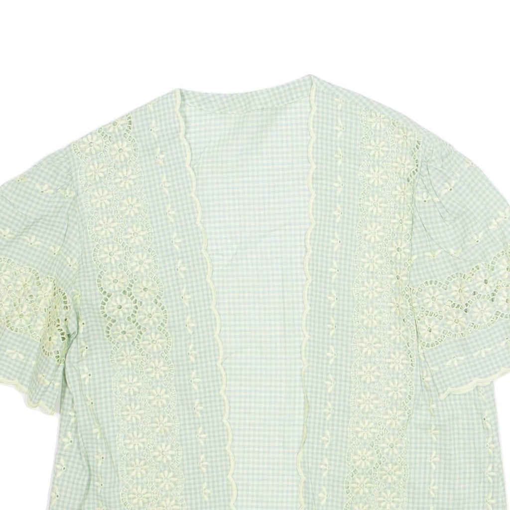 Womens Printed Blouse Green Floral M