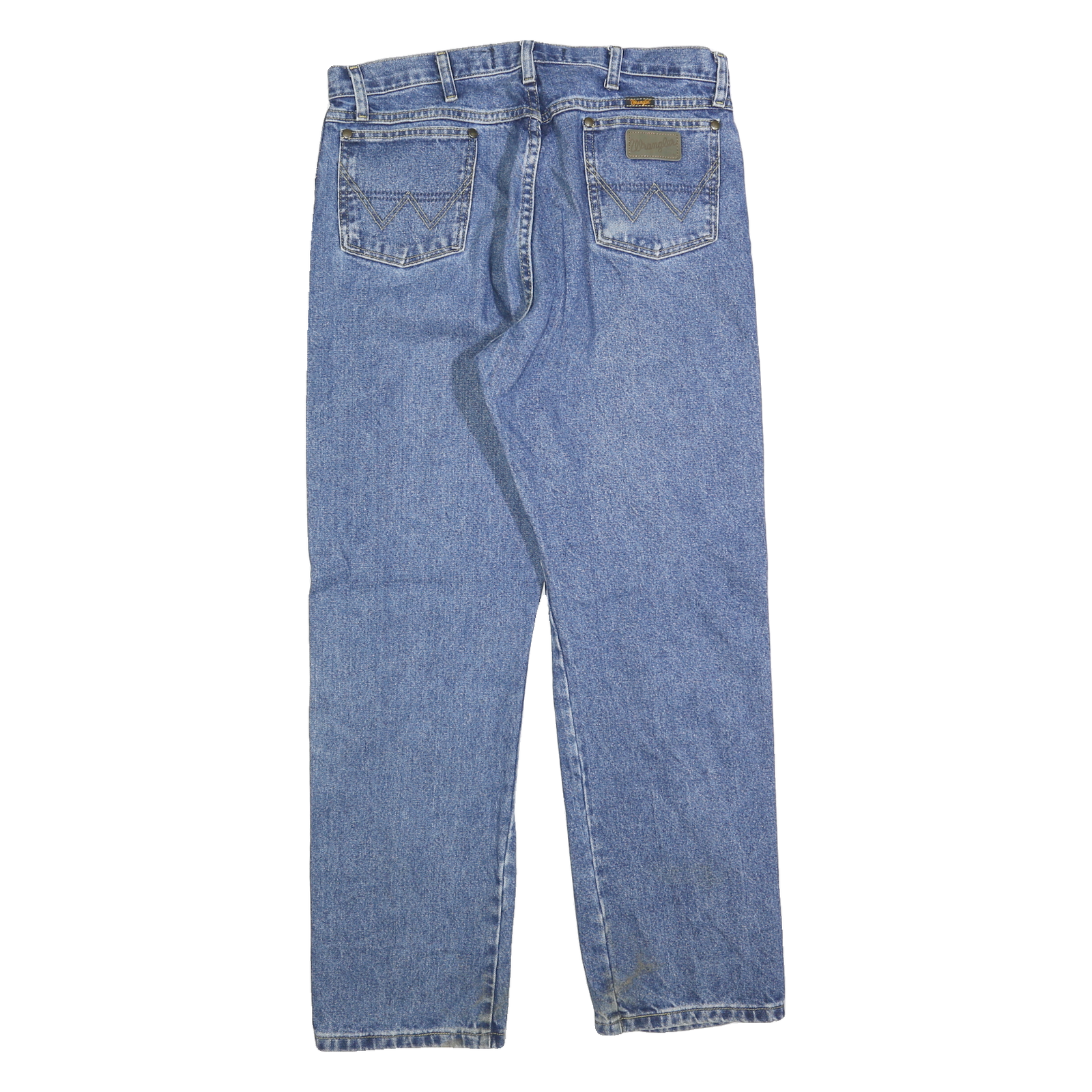 WRANGLER Mens Jeans Blue Regular Straight Denim Medium W36 L32 Classic Cotton