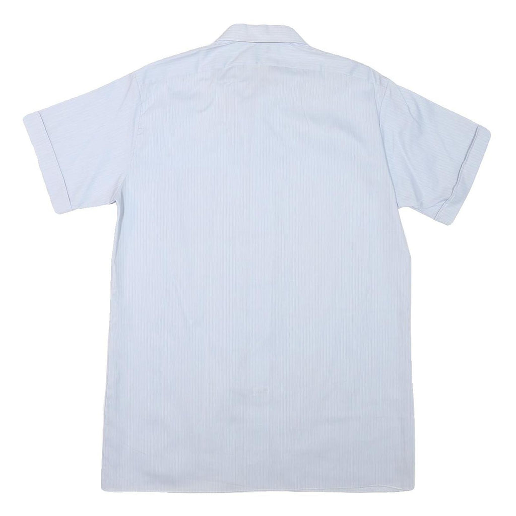 SCHILD Mens White Cotton Blend Shirt M Short Sleeve Button Front Summer Wear