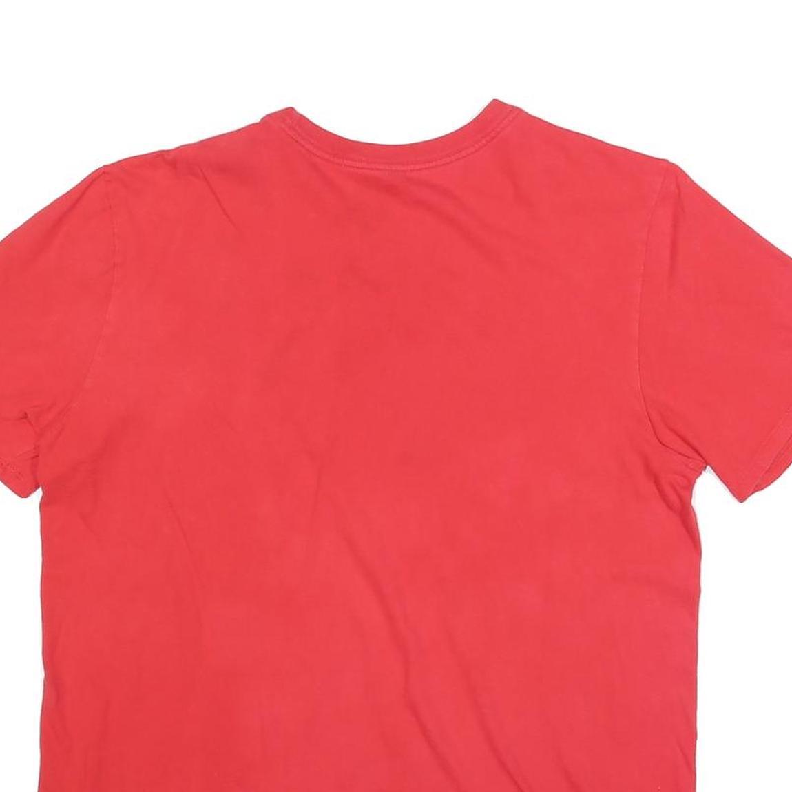 NIKE Mens Red Just Do It Graphic T-Shirt L Short Sleeve Crew Neck Cotton Blend