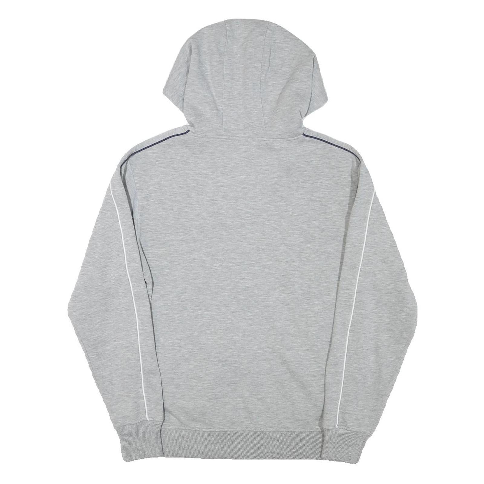 FILA Mens Grey Zip Up Hoodie S Cotton Blend Casual Sportswear Sweatshirt