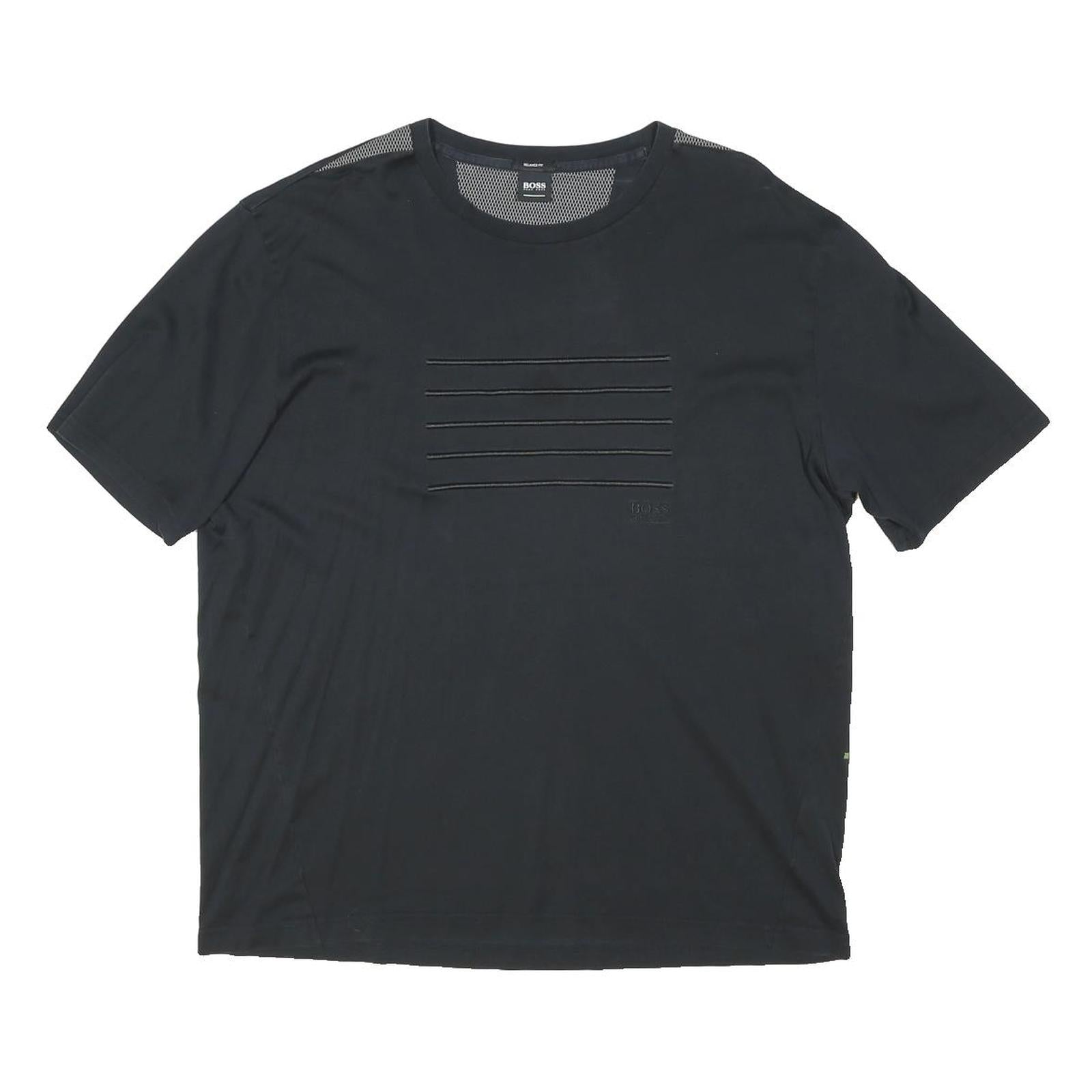 BOSS HUGO BOSS Mens Black Graphic T-Shirt XL Short Sleeve Crew Neck Modern