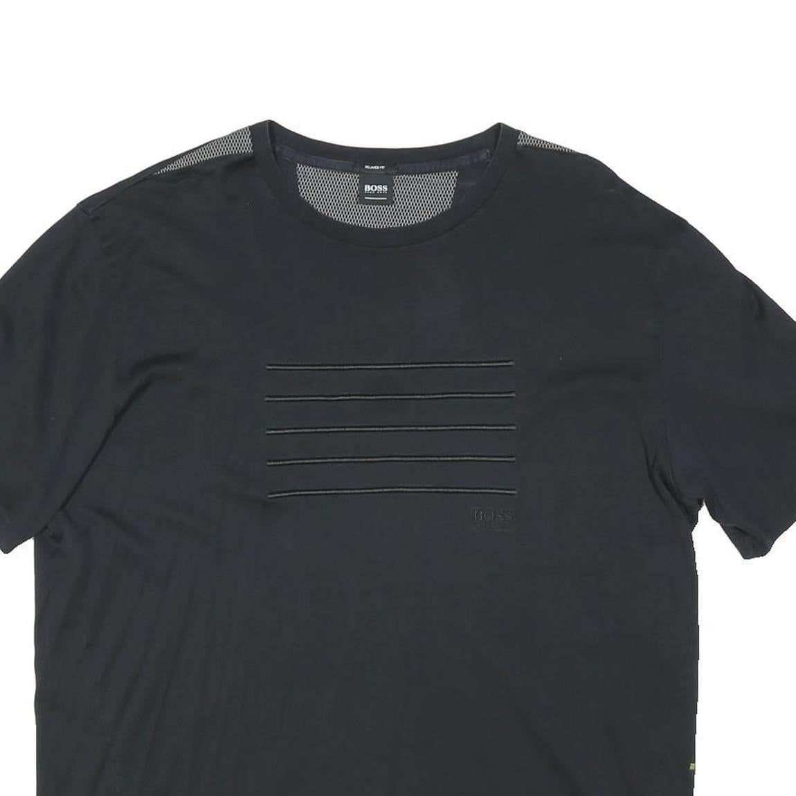 BOSS HUGO BOSS Mens Black Graphic T-Shirt XL Short Sleeve Crew Neck Modern