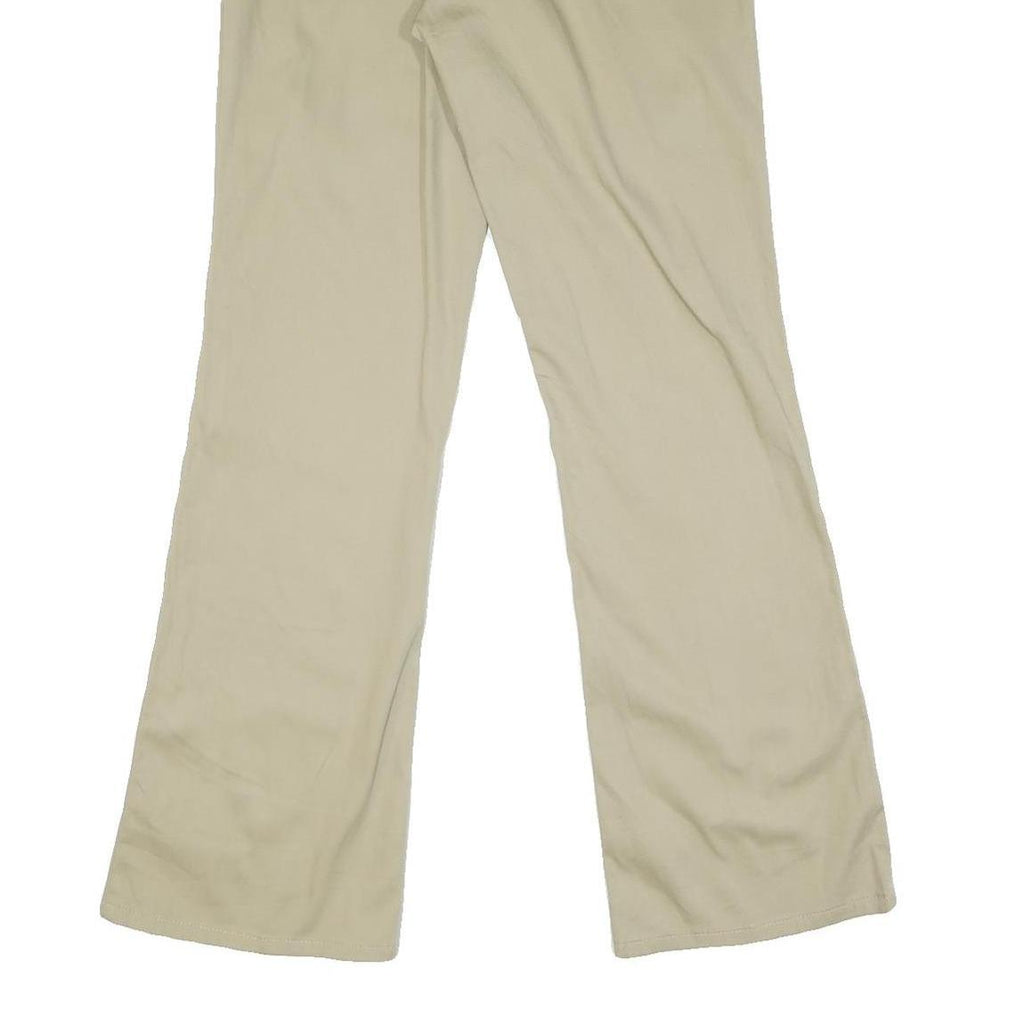 DICKIES Womens Regular Beige Cotton Blend Zip Trousers W32 L32 Classic Straight