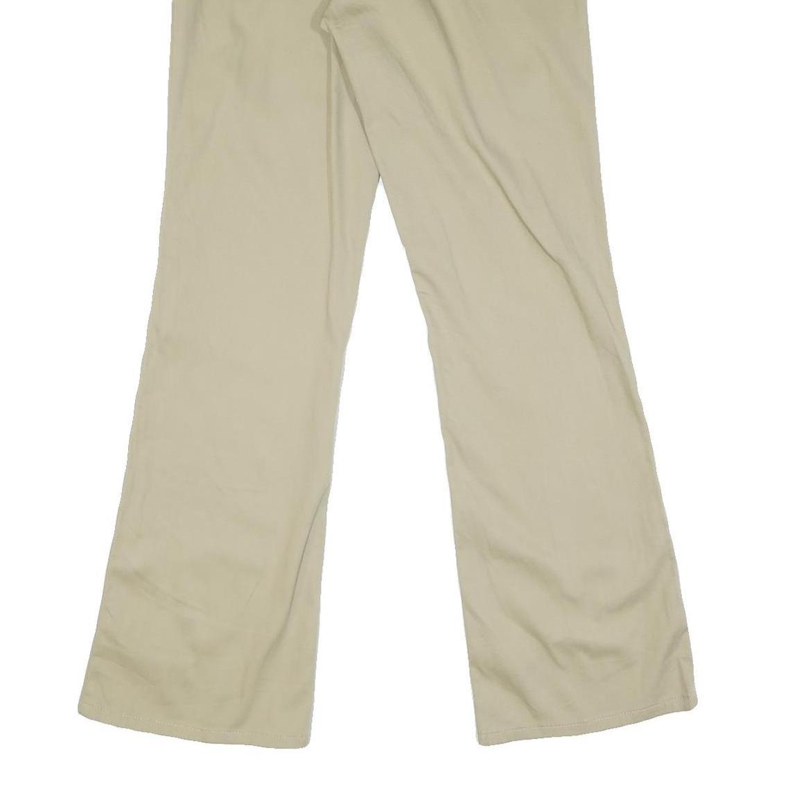 DICKIES Womens Regular Beige Cotton Blend Zip Trousers W32 L32 Classic Straight