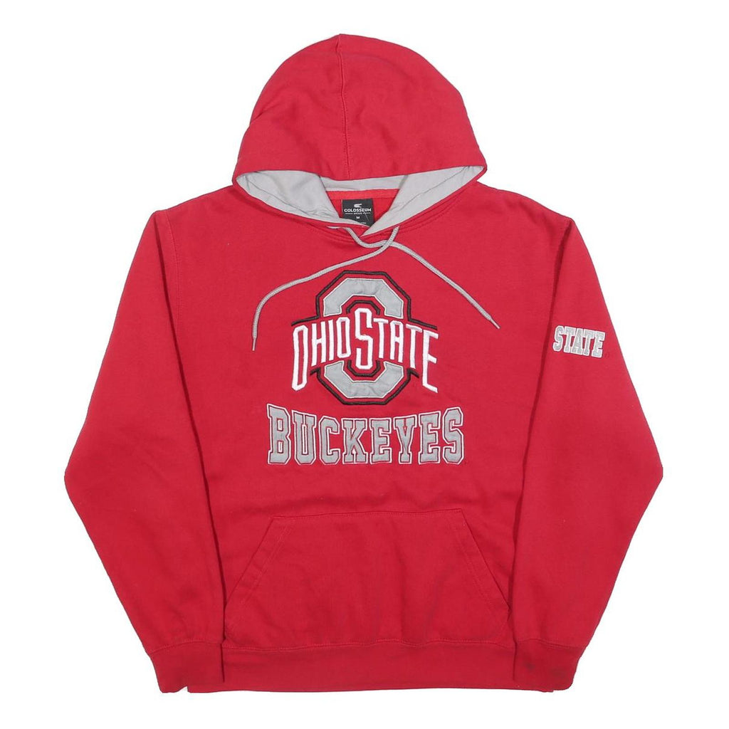 COLOSSEUM Mens Red Ohio State Buckeyes Pullover Hoodie M Cotton Blend