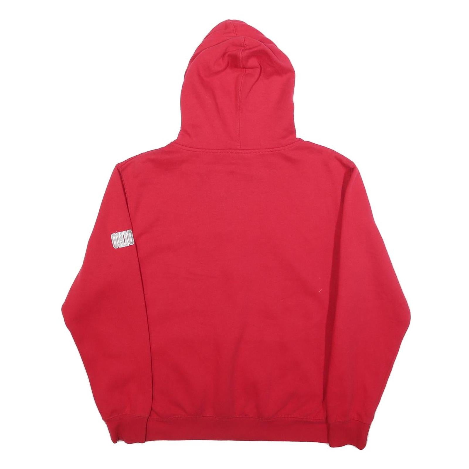 COLOSSEUM Mens Red Ohio State Buckeyes Pullover Hoodie M Cotton Blend