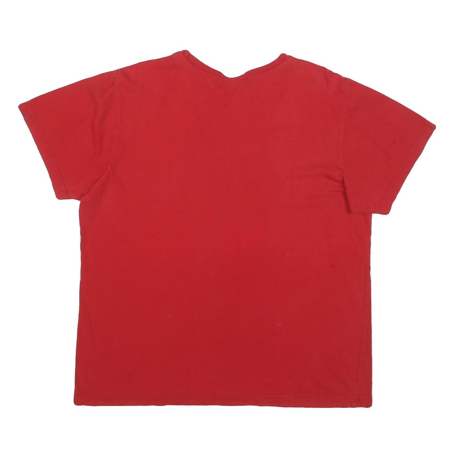 ADIDAS Mens Red Impossible Is Nothing Graphic T-Shirt XL Short Sleeve Crew Neck