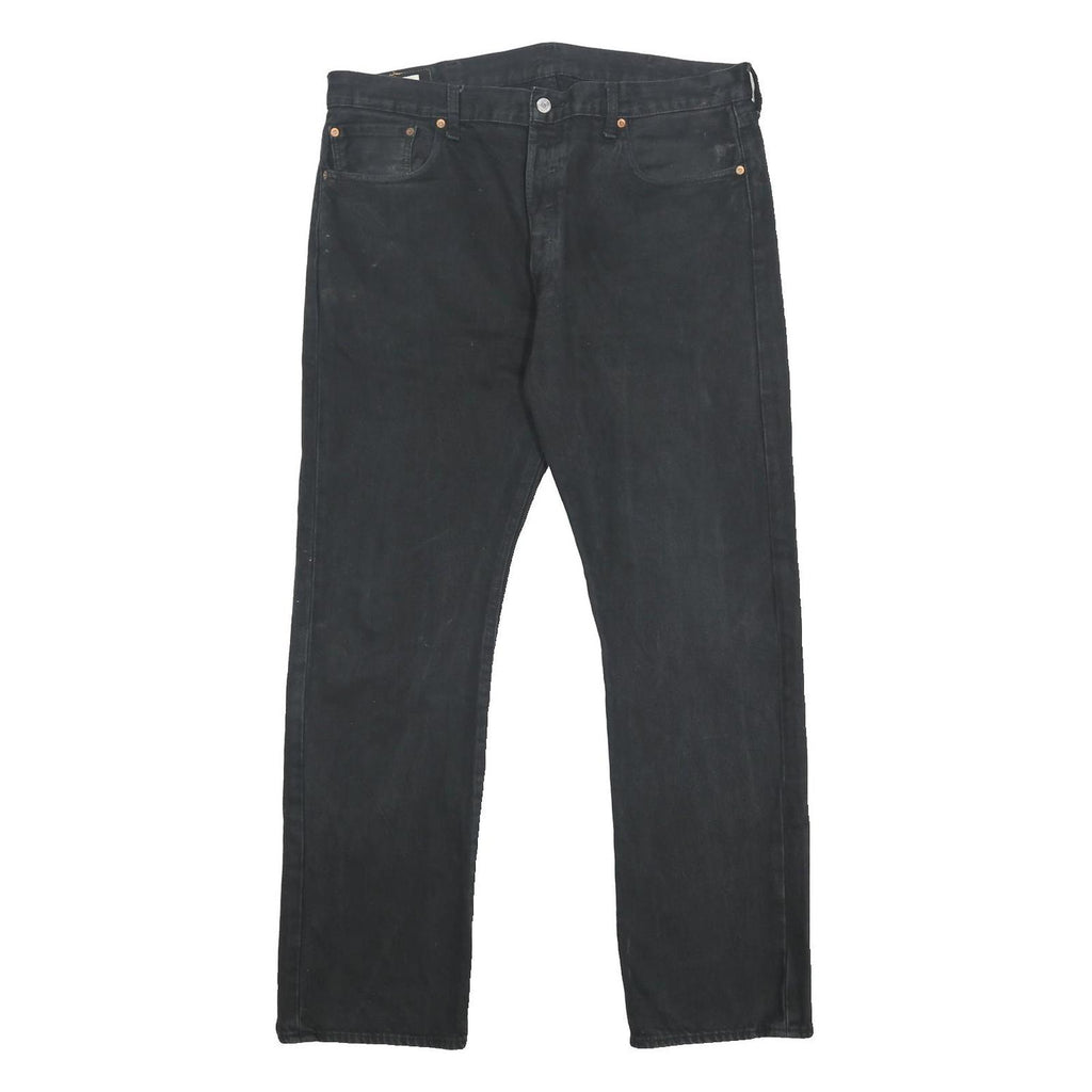LEVI'S 501 BIG E Mens Jeans Black Regular Straight Denim Dark W38 L32 Classic