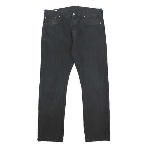 LEVI'S 501 BIG E Mens Jeans Black Regular Straight Denim Dark W38 L32 Classic
