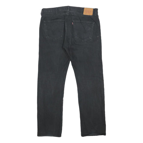 LEVI'S 501 BIG E Mens Jeans Black Regular Straight Denim Dark W38 L32 Classic