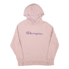 CHAMPION Womens Pink Pullover Hoodie M Cotton Blend Casual Sportswear