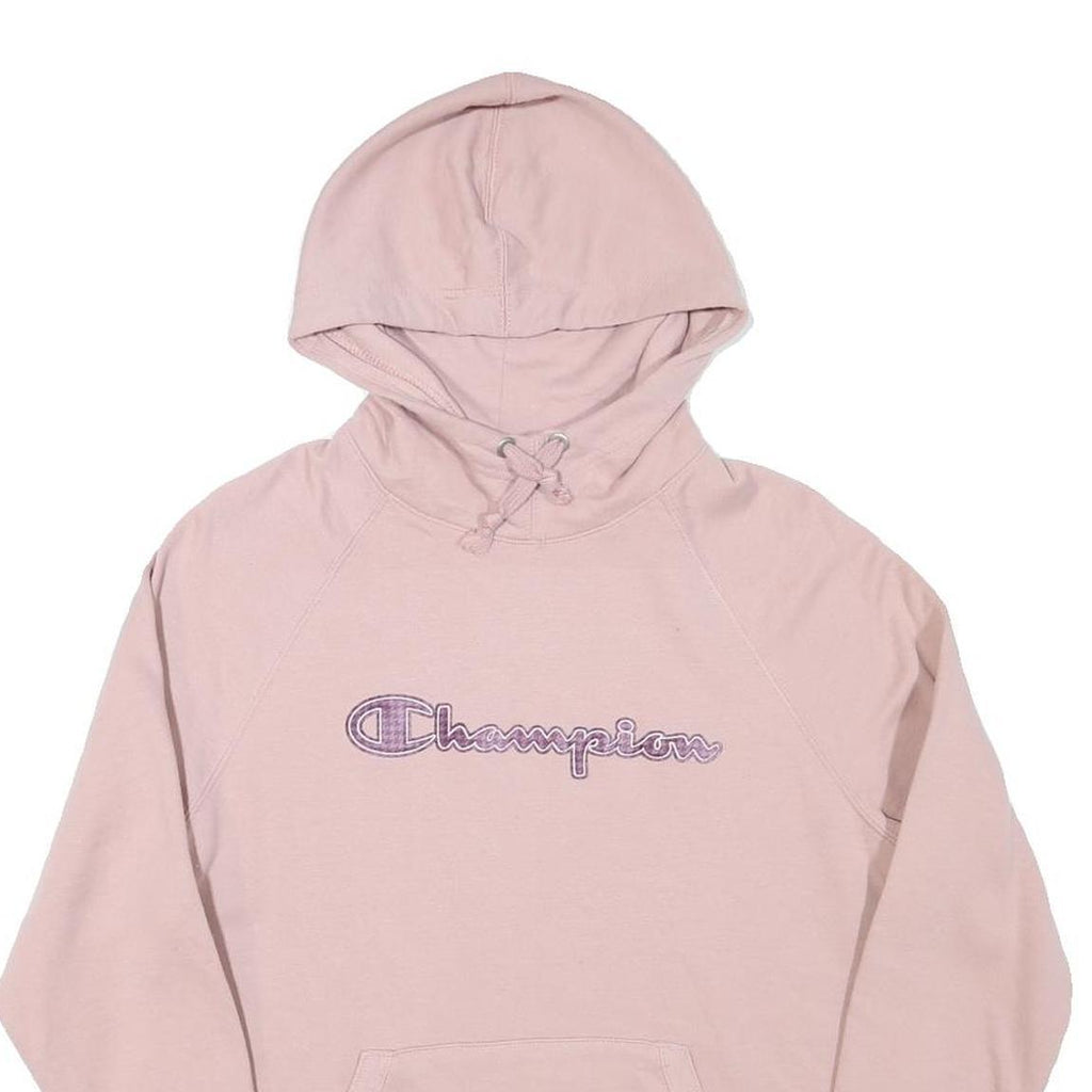 CHAMPION Womens Pink Pullover Hoodie M Cotton Blend Casual Sportswear