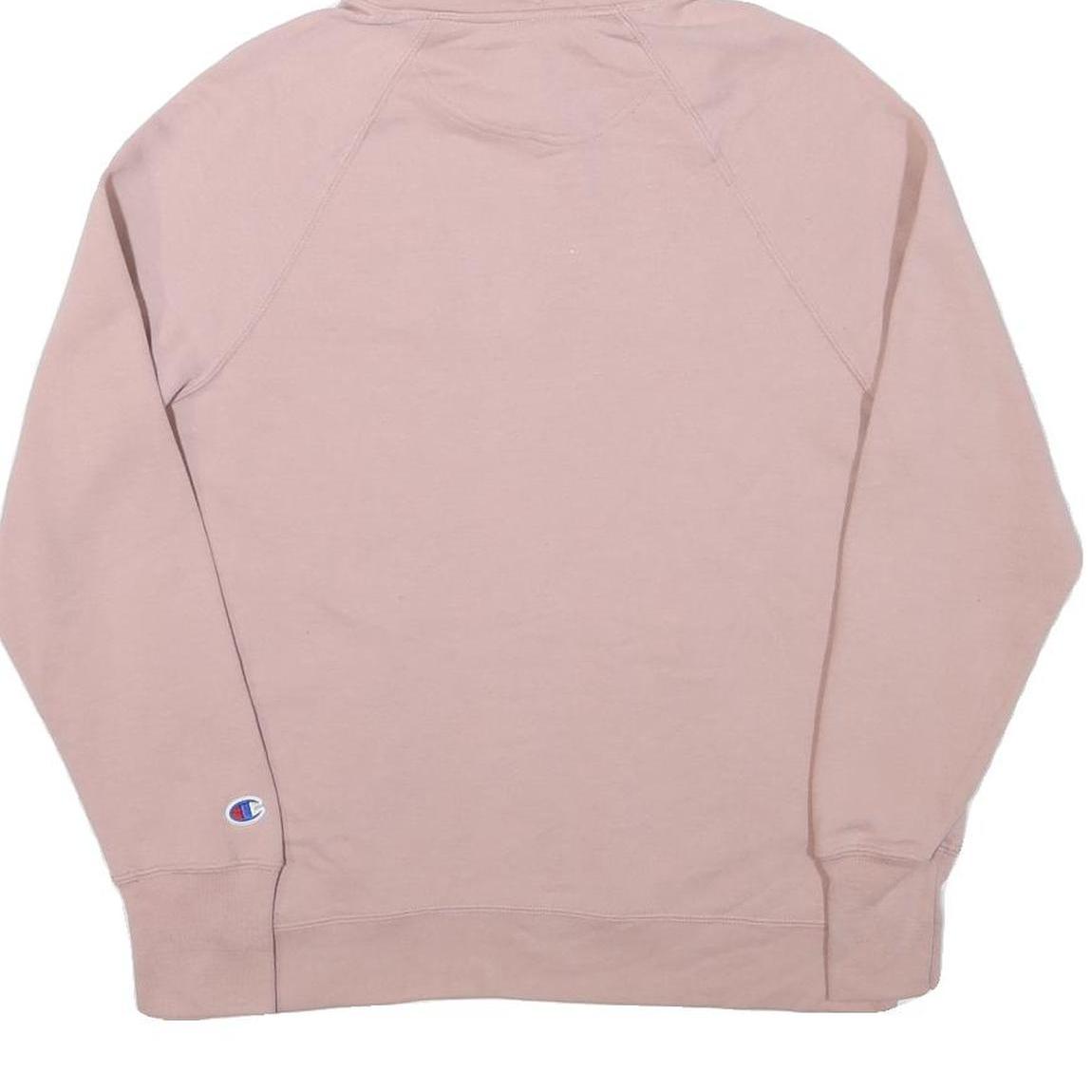 CHAMPION Womens Pink Pullover Hoodie M Cotton Blend Casual Sportswear