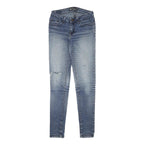 LEVI'S Womens Jeans Blue Slim Skinny Denim Medium W24 L29 Distressed Cotton