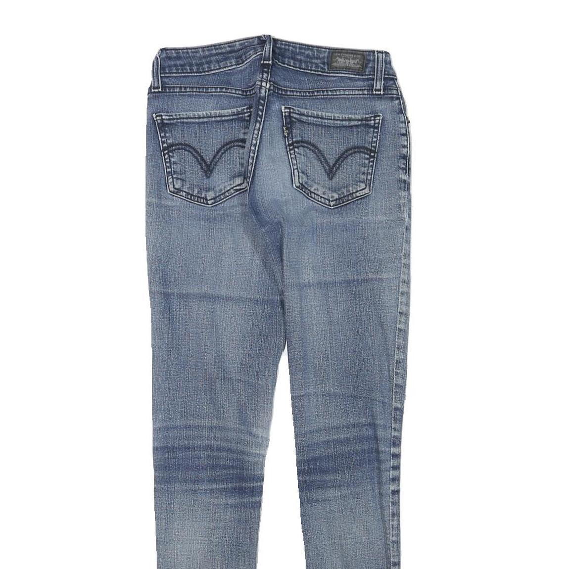 LEVI'S Womens Jeans Blue Slim Skinny Denim Medium W24 L29 Distressed Cotton