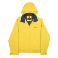 TOMMY HILFIGER Mens Yellow Hooded Jacket M Nylon Plain Zip Hooded Casual