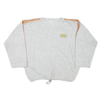 Mens Grey Sweatshirt I.A.W.A V-Neck L Casual Cotton Blend Pullover