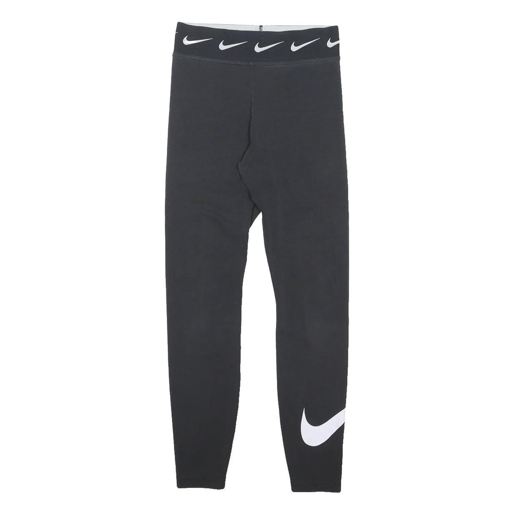 NIKE Womens Joggers Black XS W25 L26 Cotton Blend Slim Tapered Logo Waistband