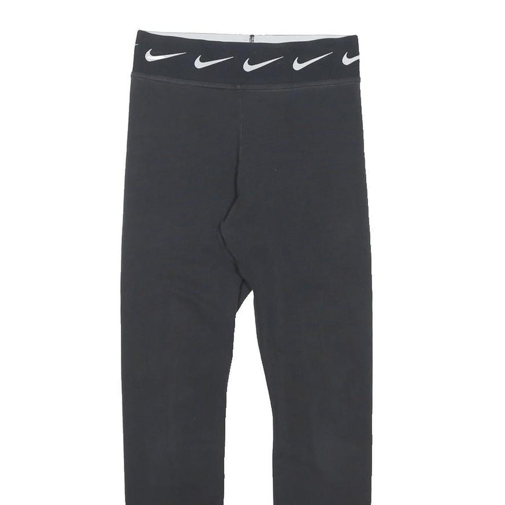 NIKE Womens Joggers Black XS W25 L26 Cotton Blend Slim Tapered Logo Waistband