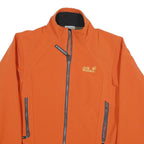 JACK WOLFSKIN Womens Orange Softshell Jacket UK 12 Polyester Blend Zip Outdoor