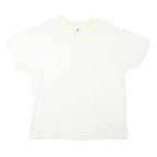 HANES Mens White Plain T-Shirt XL Short Sleeve Crew Neck Basic Casual Top