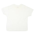 HANES Mens White Plain T-Shirt XL Short Sleeve Crew Neck Basic Casual Top