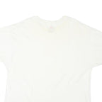 HANES Mens White Plain T-Shirt XL Short Sleeve Crew Neck Basic Casual Top