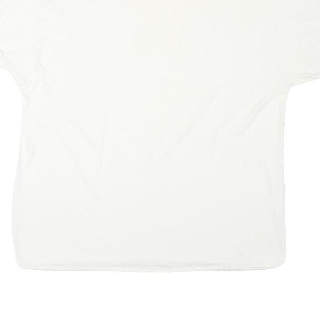 HANES Mens White Plain T-Shirt XL Short Sleeve Crew Neck Basic Casual Top