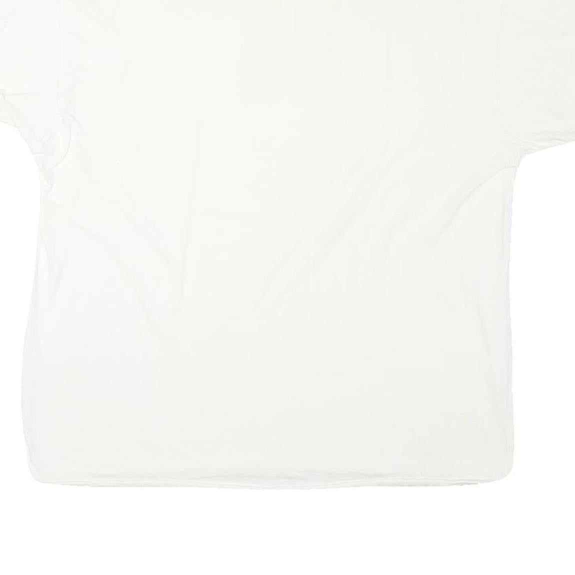 HANES Mens White Plain T-Shirt XL Short Sleeve Crew Neck Basic Casual Top