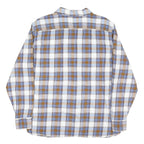 LEVI'S Mens Blue & Brown Check Shirt M Cotton Blend Casual Button Shirt