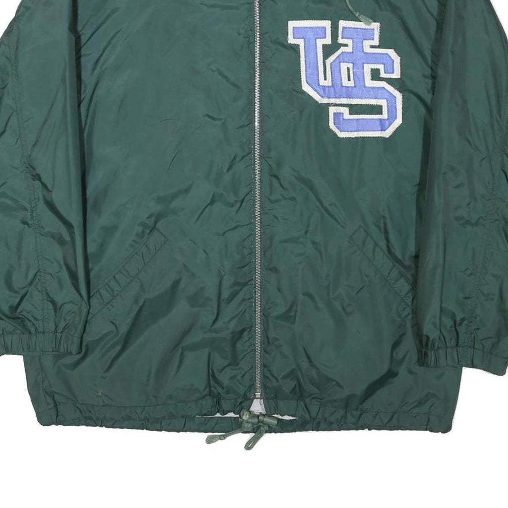 EAGLE FORCE Mens Green University Team Varsity Zip Jacket M Polyester Blend