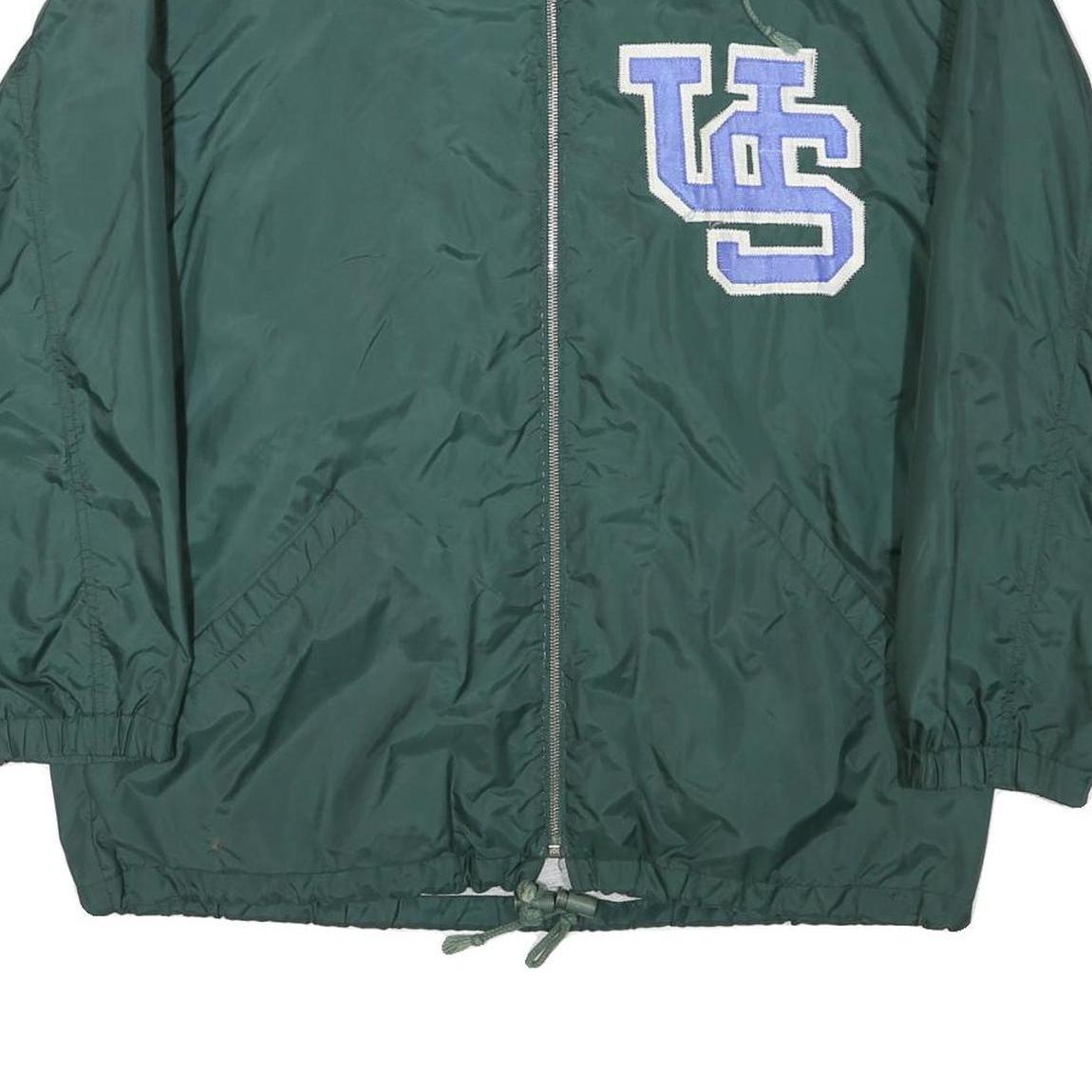 EAGLE FORCE Mens Green University Team Varsity Zip Jacket M Polyester Blend
