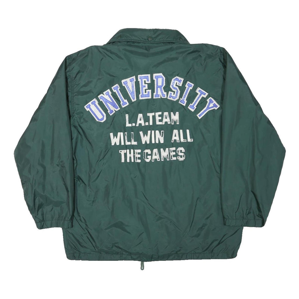 EAGLE FORCE Mens Green University Team Varsity Zip Jacket M Polyester Blend