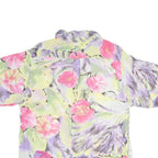 GABIS PARIS Mens Yellow & Pink Floral Print Cotton Blend Shirt Short Sleeve L