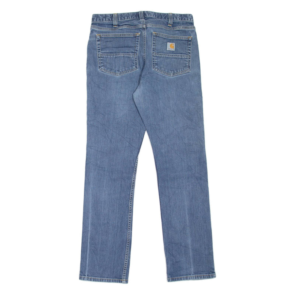 CARHARTT Workwear Mens Jeans Blue Regular Straight Stone Wash W33 L32
