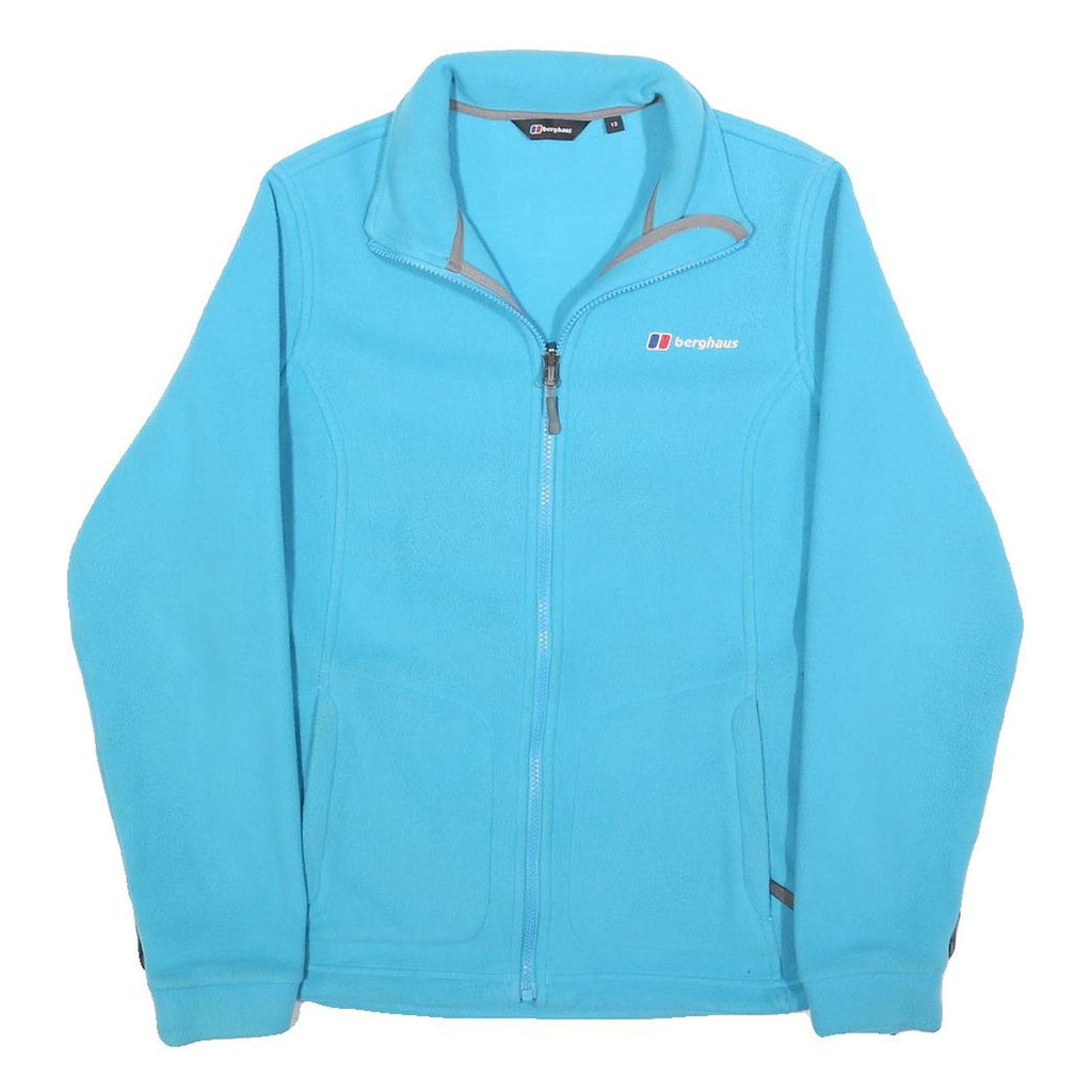 BERGHAUS Womens Blue Zip Fleece Jacket M Polyester Outdoor Casual Lightweight