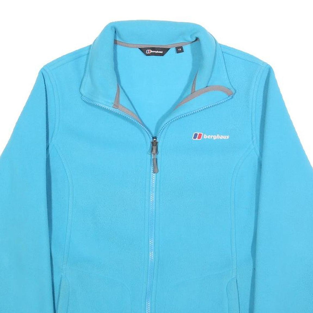 BERGHAUS Womens Blue Zip Fleece Jacket M Polyester Outdoor Casual Lightweight