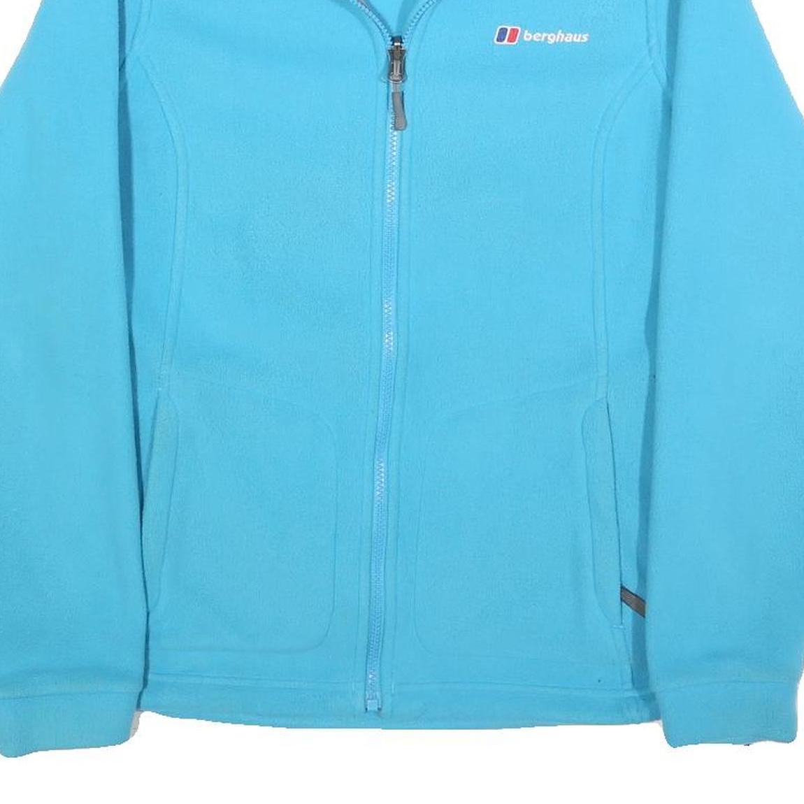 BERGHAUS Womens Blue Zip Fleece Jacket M Polyester Outdoor Casual Lightweight