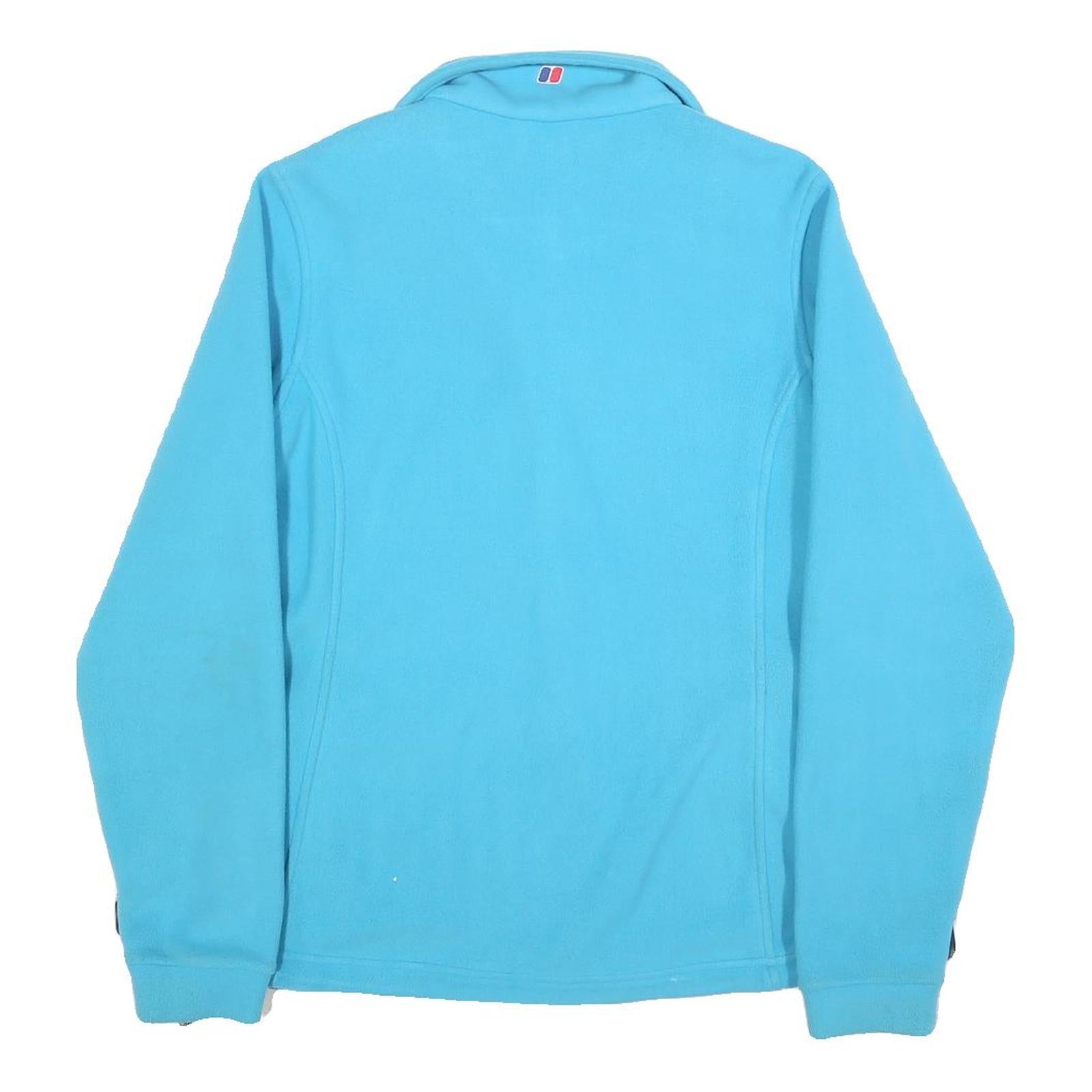 BERGHAUS Womens Blue Zip Fleece Jacket M Polyester Outdoor Casual Lightweight