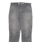 CARHARTT Mens Cotton Blend Grey Relaxed Fit Straight Trousers W34 L33 Workwear