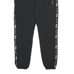 FILA Womens Joggers Black & White Regular Tapered UK 8 W24 L30 Performance Logo