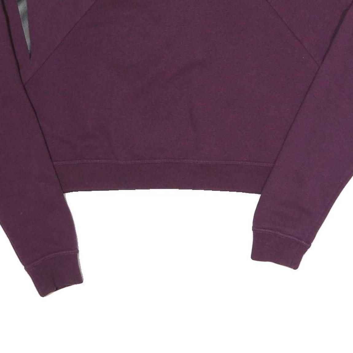 NIKE Womens Maroon Cotton Blend Crew Neck XS Sweatshirt Cropped Logo