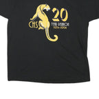 THE BEST Mens Black 20 Year Reunion XL Short Sleeve Crew Neck Printed T-Shirt